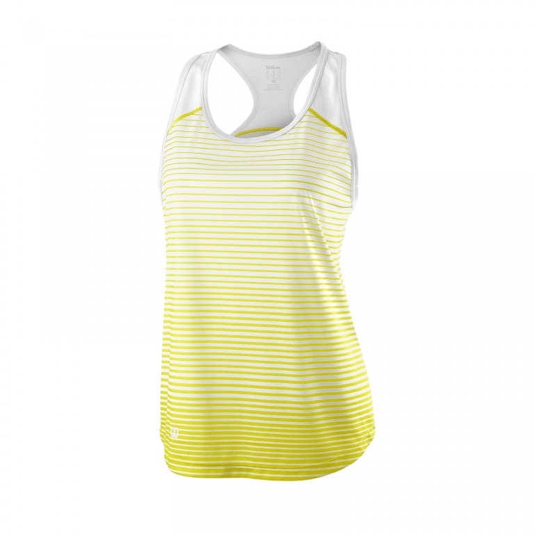 Wilson Tennis-Tank Team Striped gelb/weiss Damen